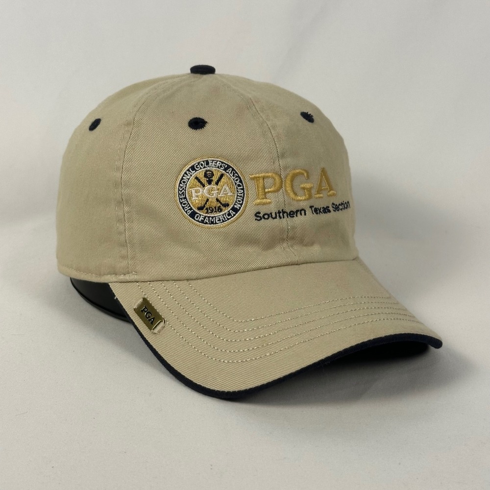 PGA Southern Texas Section Golf Hat Tan PGA Authentic Ahead Cap Personalized